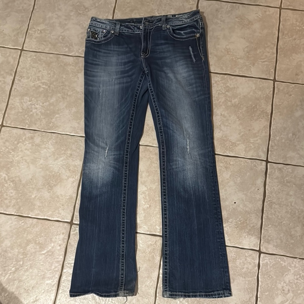 Miss Me Blue Flare & Wide Leg Jeans